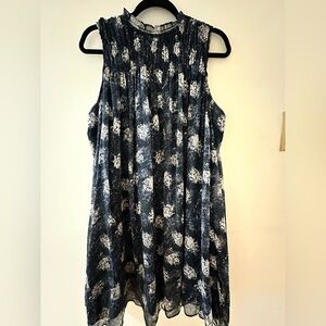 Joie Blue and White Midi Dress